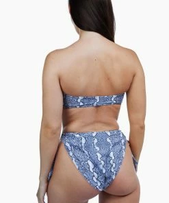 Luxe Palm Snake Bow Tie High Leg Brief Swimwear