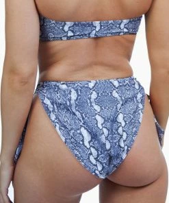 Luxe Palm Snake Bow Tie High Leg Brief Swimwear