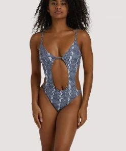 Luxe Palm Swimwear Snake Print Swimsuit