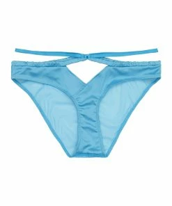 Peek & Beau Dani Blue Strappy Satin Brief