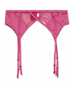 Peek & Beau Dani Magenta Strappy Satin Suspender