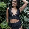Peek & Beau Black Lattice Bikini Top