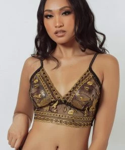 Kilo Brava Lioness Longline Black Bralette Non Wired Bras