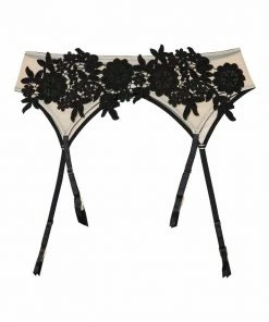 Playful Promises Curve Exclusive Alaina Illusion Mesh And Black Applique Suspender