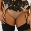 Playful Promises Curve Exclusive Alaina Illusion Mesh And Black Applique Suspender