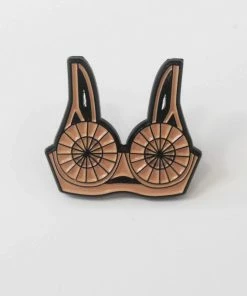 Playful Promises Accessories Bullet Bra Enamel Pin
