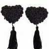Playful Promises Accessories Matilde Black Rose Nipple Tassels
