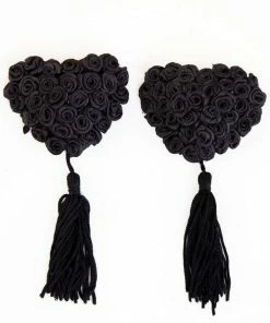 Playful Promises Accessories Matilde Black Rose Nipple Tassels