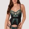 Playful Promises Dakota Green & Gold Snake Basque
