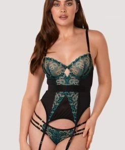 Playful Promises Dakota Green & Gold Snake Basque