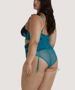 Playful Promises Anneliese Teal Waspie Basques & Corsets