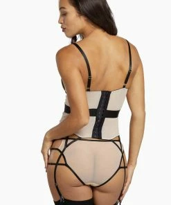 Playful Promises Dakota Snake Basque With Cut Out Front