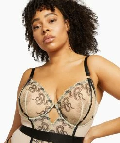 Playful Promises Dakota Snake Basque With Cut Out Front
