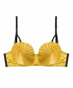 Bettie Page Lingerie Retro Bras Chartreuse Retro Futuristic Bullet Bra