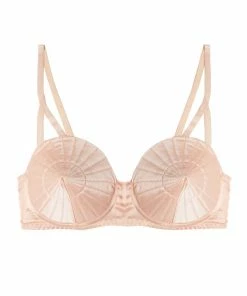 Bettie Page Lingerie Peach Retro Futuristic Bullet Bra Retro Bras