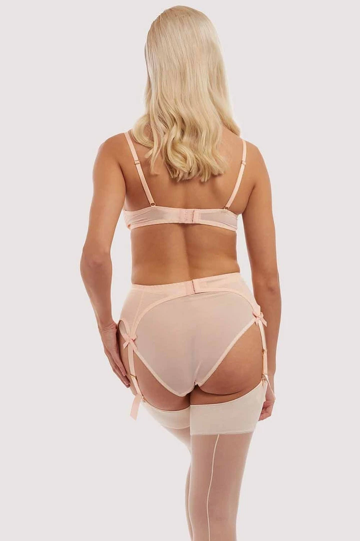 Bettie Page Lingerie Peach Classic Suspender Belt Suspenders 6 Bettie Page Lingerie Peach Classic Suspender Belt Suspenders