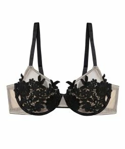 Playful Promises Curve Exclusive Bras Alaina Illusion Mesh And Black Applique Bra 9 Playful Promises Curve Exclusive Bras Alaina Illusion Mesh And Black Applique Bra
