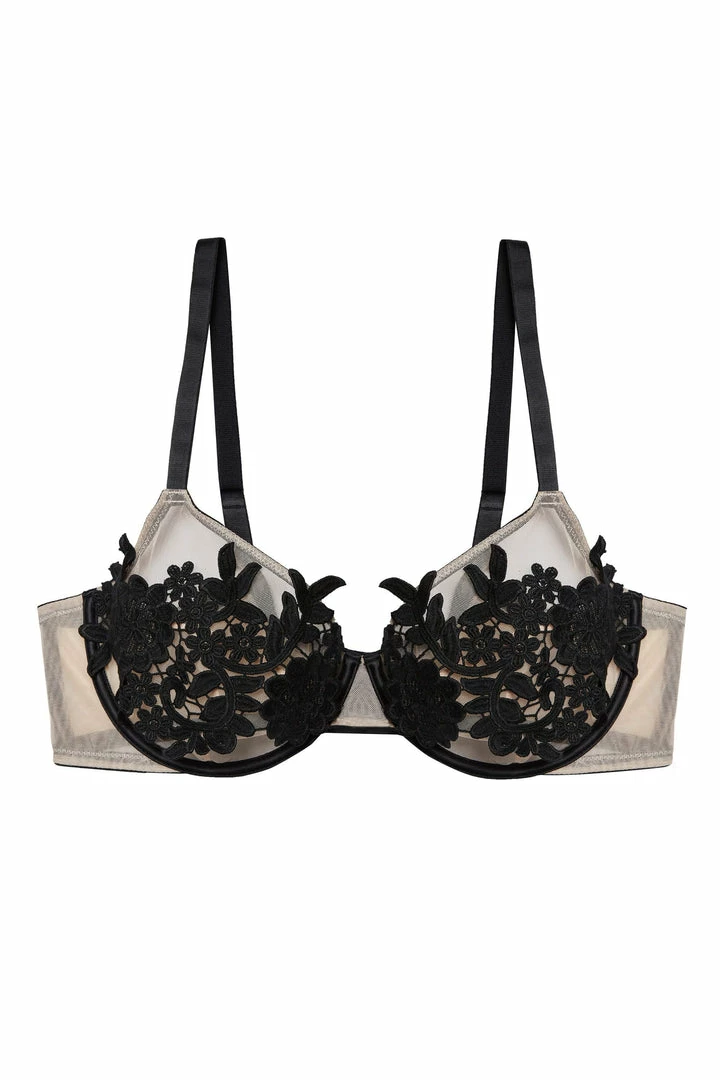 Playful Promises Curve Exclusive Bras Alaina Illusion Mesh And Black Applique Bra 6 Playful Promises Curve Exclusive Bras Alaina Illusion Mesh And Black Applique Bra