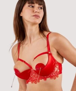 Playful Promises Bras Anaise Red Quarter Cup Bra