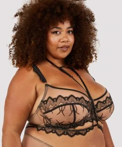Playful Promises Curve Exclusive Bras Clara Latte And Black Lace Harness And Bra 13 Playful Promises Curve Exclusive Bras Clara Latte And Black Lace Harness And Bra
