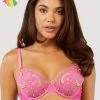 Playful Promises Coccinelle Rainbow Shooting Star Pride Embroidery Plunge Bra