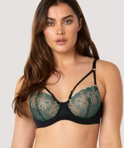 Playful Promises Dakota Green & Gold Snake Bra