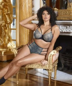 Playful Promises Dakota Green & Gold Snake Bra