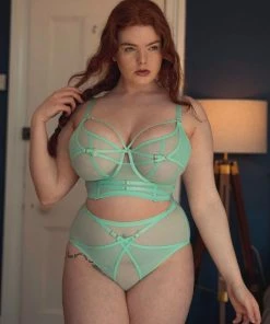 Playful Promises Eddie Aqua Crossover Wrap Bra Bras