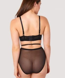 Playful Promises Eddie Black Crossover Wrap Bra Balconette Bras
