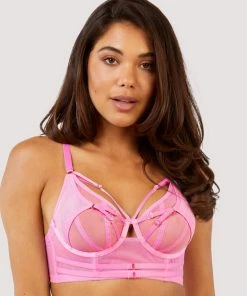 Playful Promises Eddie Pink Crossover Wrap Bra 17 Playful Promises Eddie Pink Crossover Wrap Bra