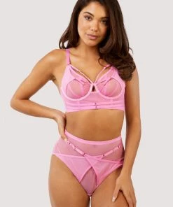 Playful Promises Eddie Pink Crossover Wrap Bra 18 Playful Promises Eddie Pink Crossover Wrap Bra