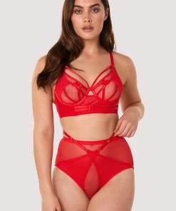 Playful Promises Bras Eddie Red Crossover Wrap Bra