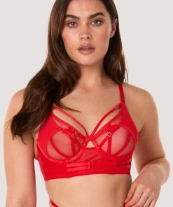 Playful Promises Bras Eddie Red Crossover Wrap Bra