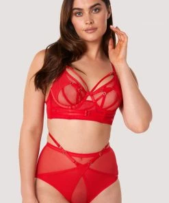 Playful Promises Bras Eddie Red Crossover Wrap Bra