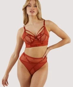 Playful Promises Bras Eddie Rust Crossover Wrap Bra 14 Playful Promises Bras Eddie Rust Crossover Wrap Bra