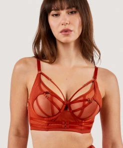 Playful Promises Bras Eddie Rust Crossover Wrap Bra 17 Playful Promises Bras Eddie Rust Crossover Wrap Bra