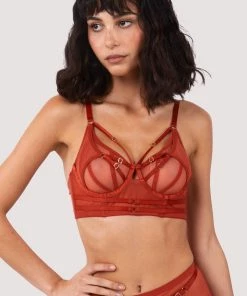 Playful Promises Bras Eddie Rust Crossover Wrap Bra 15 Playful Promises Bras Eddie Rust Crossover Wrap Bra