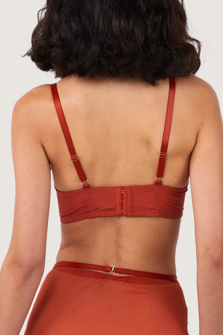 Playful Promises Bras Eddie Rust Crossover Wrap Bra 8 Playful Promises Bras Eddie Rust Crossover Wrap Bra