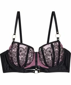 Playful Promises Emelda Lilac Ring Detail Core Satin And Lace Bra Outlet
