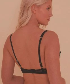 Playful Promises Jaquelina Mustard Contrast Plunge Bra Outlet