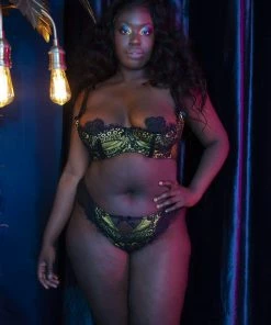 Playful Promises Outlet Jaquelina Mustard Contrast Quarter Cup Bra 30 Playful Promises Outlet Jaquelina Mustard Contrast Quarter Cup Bra