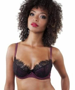 Playful Promises Karine Wine/Black Bra