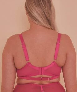 Playful Promises Madeleine Bondage Bra Hot Pink