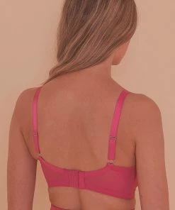 Playful Promises Madeleine Bondage Bra Hot Pink