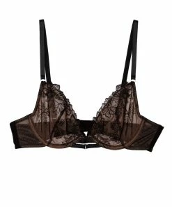 Playful Promises Bras Marlowe Black Floral Embroidered Plunge Bra 9 Playful Promises Bras Marlowe Black Floral Embroidered Plunge Bra
