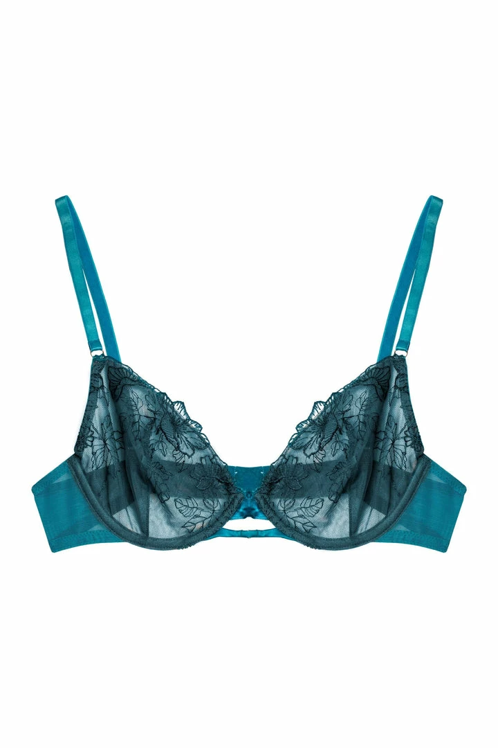 Playful Promises Marsha Teal Embroidery And Rings Plunge Bra 10 Playful Promises Marsha Teal Embroidery And Rings Plunge Bra