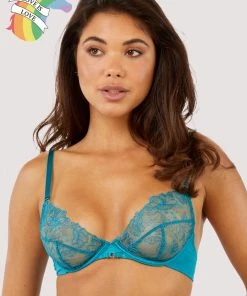 Playful Promises Marsha Teal Embroidery And Rings Plunge Bra 13 Playful Promises Marsha Teal Embroidery And Rings Plunge Bra