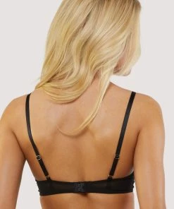 Playful Promises Mayla Black Floral Embroidered Quarter Cup Bra 7 Playful Promises Mayla Black Floral Embroidered Quarter Cup Bra