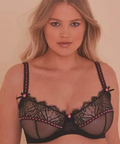 Playful Promises Monica Ribbon Slot Lace Bra Outlet