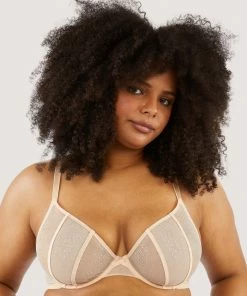 Playful Promises Nola Toffee Diamante Studded Bra Bras